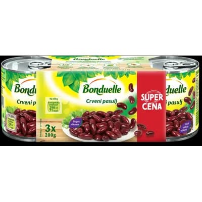 Pasulj Bonduelle Multipak 600 g