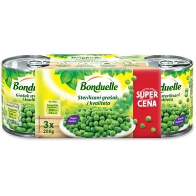 Povrće Konzervirano Multipak Grašak Bonduelle 600 g