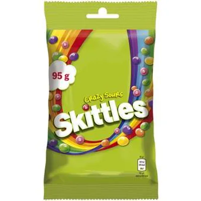Bomb.Skittles Crazy Sours Chewy Candy 95 g