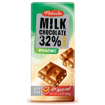 Cokolada Mlecna Pobeda Lesnik - Kakao 32% 100 g