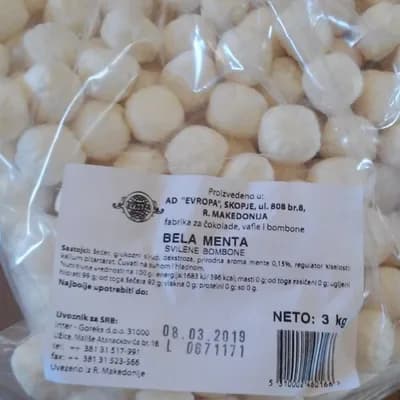 Bombon Evropa Menta Bela Rf 3 kg
