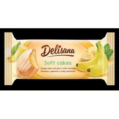 Keks Soft Delisana Banana Bela Cokolada Bom 135 g