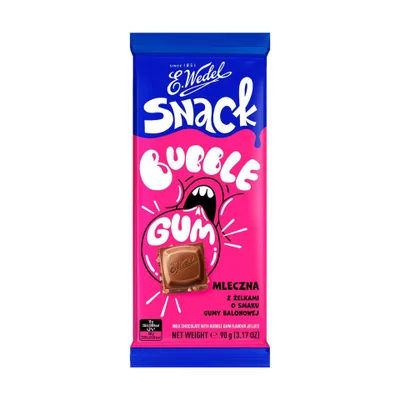 Cokolada Mlecna Bubble Gum Wedel 90 g