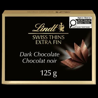 Lindt Pralina Swiss Thins Dark 125 g