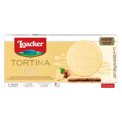 Lindt Keks Vafl Loacker Tortina Bela 126 g