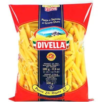 Testo Penne Ziti Rigate Divella 500 g