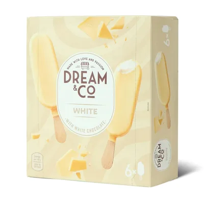 Dream & Co Sladoled Bela Cok.Stap. Multipak 720 ml