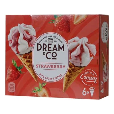 Dream & Co Sladoled Vanila/Kakao/Jagoda 1 L