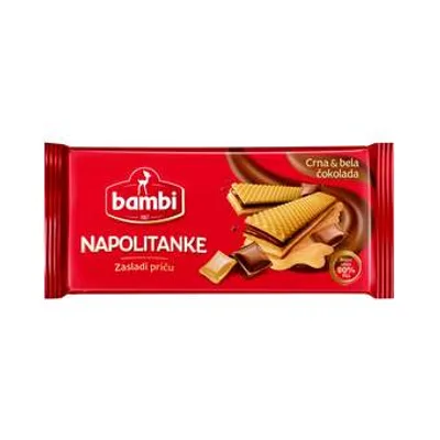 Bambi Napolitanke Bela I Crna Cokolada 185 g
