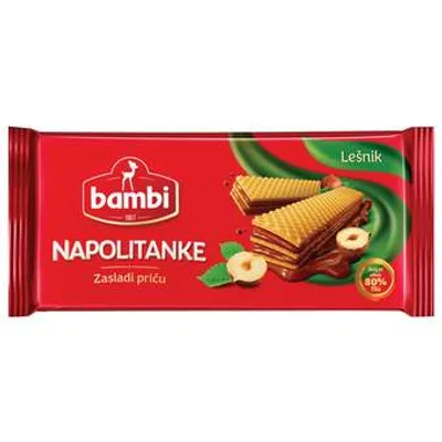 Bambi Napolitanke Lesnik 185 g