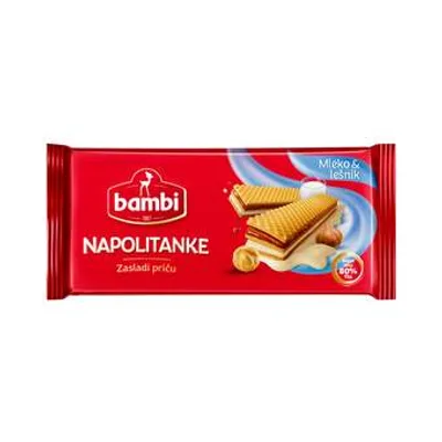 Bambi Napolitanke Mleko Lesnik 185 g