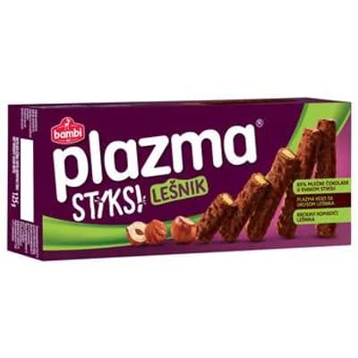 Bambi Keks Plazma Stiksi Lesnik Sa Ml.Cokoladom 125 g