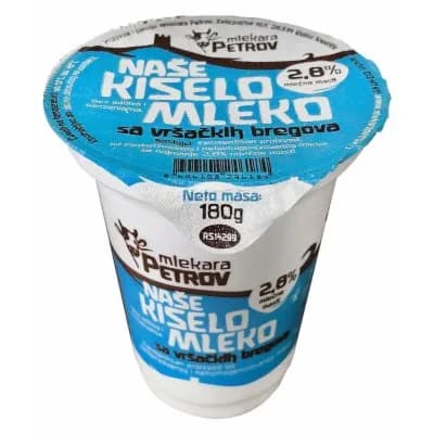 Nase Kiselo Mleko 2.8% Domaca Mlekara 180 g
