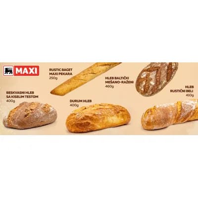 Hleb Dunav Seceni Maxi Pekara- -D/Don 450 g