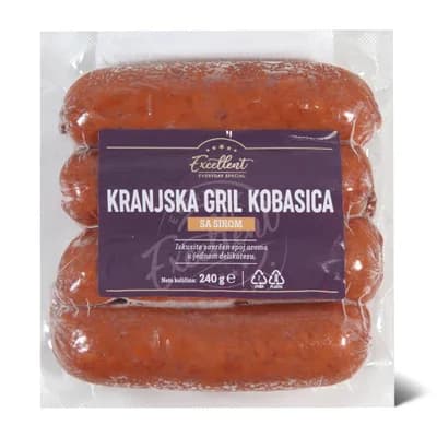 Excellent Kranjska Gril Kob.Sa Sirom Excellent240g 240 g