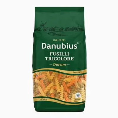 Testenina Fusilli Tricolore 82dt Danubius 400 g