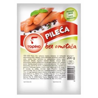 Usitnjena Kobasica Topiko Pileca Bez Omotaca 200 g