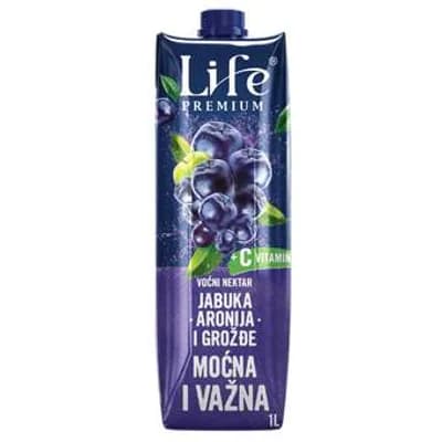 SOK LIFE PREMIUM JABUKA ARONIJA I GROZDJE VIT.C 1L