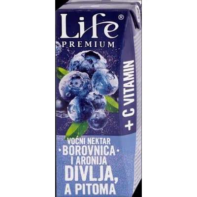 Nectar Sok Life Premium Jabuka,aronija,borovnica I Grozdje 0.25 Can