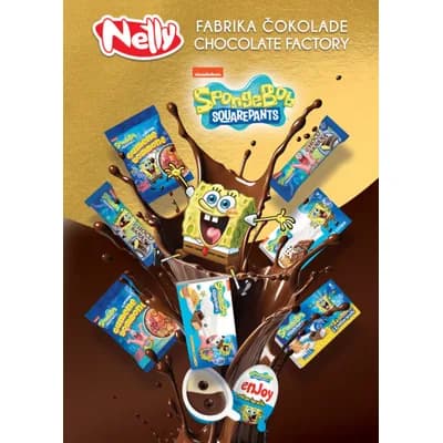 Cok.Sponge Bob Premium Choco&waffle Nelly 80 g