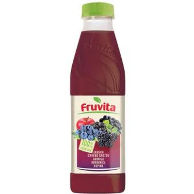Sok Jabuka Cr.Grozdje Aronija Borovnica Kupina 100% Fruvita 800 ml
