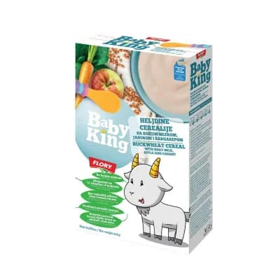 Baby King Organic Cerealije Kozije Mleko, Jabuka I Sargarepa 4m 200 g