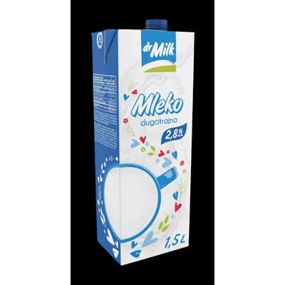 Mleko Planinsko Pasterizovano 2.8% Zapis Tare 1 L