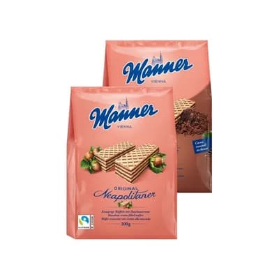 Manner Napolitanke Mleko-Lesnik Rumapromet 125 g