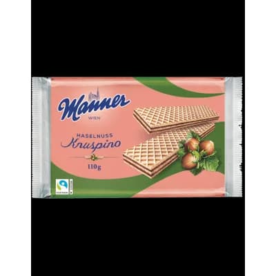 Napolitanke Manner Knuspino Hazelnut 110 g