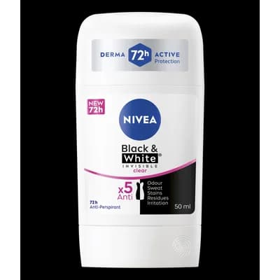 Nivea Deo Stick Black & White Invisible 50 ml