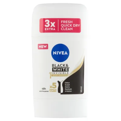 Nivea Deo Stick Black & White Silky Smooth 50 ml
