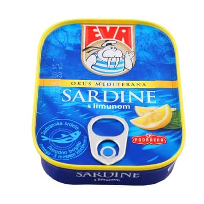 Sardina U Biljnom Ulju Sa Limunom Eva 100 g