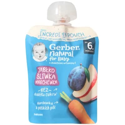 Pouch Jabuka,sljiva,sarg.Gerber 80 g
