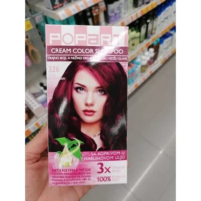 Popart Cream Color Shampoo 326 - Divlja Kupina