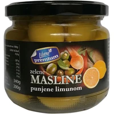 Masline Zelene Premium Sa Limunom 340 g