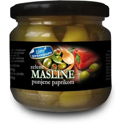 Masline Zelene Sa Pastom Od Paprike 1,5 kg
