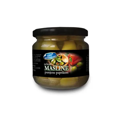 Masline Zelene Sa Past.Od Paprike 160 g