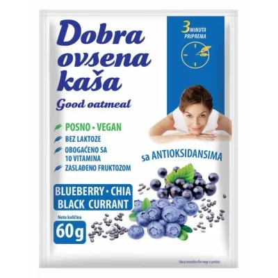 Ovsena Kasa Prava Borovnica Unac 60 g