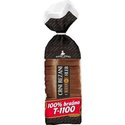 Naše Zrno Hleb Crni Rezani 500 g