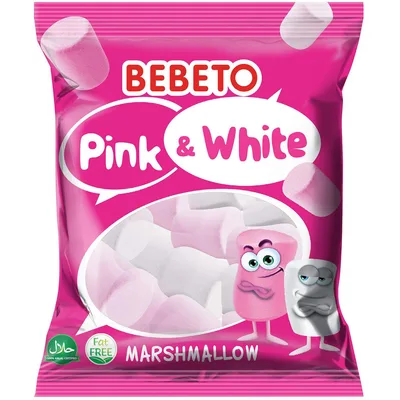 Bombone Marshmallow Pink White Bebeto 60 g