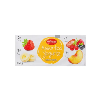 Milbona Voćni Jogurt, 8 Komada 1 kg