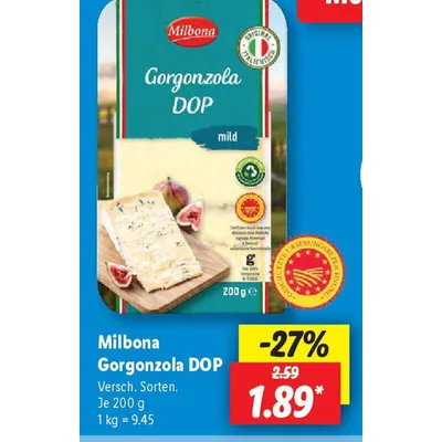 Milbona Gorgonzola Dop 200 g