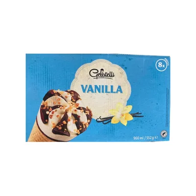 Gelatelli Sladoled Kornet Jagoda Vanila 120 ml
