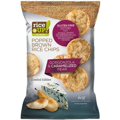 Čips Pirinčani Gorgonzola Sir Karamelizovana Kruška Gf Rice 60 g