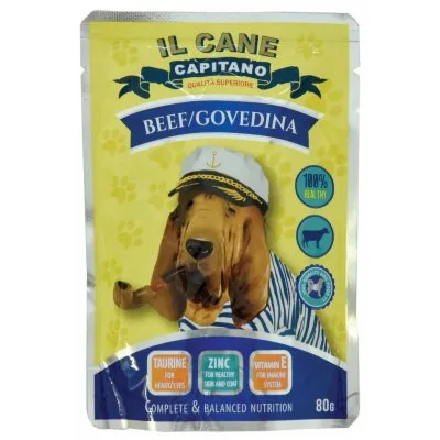 Hrana za Mačke Govedina Kesice Il Gatto Capitano 80 g