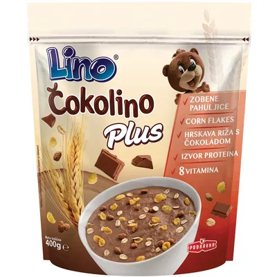 Pahuljice Zobene Čokolino Plus Lino 400 g