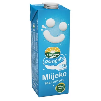 Mleko Uht Bez Laktoze Te Z Breg 1 L