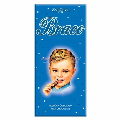 Čokolada Mlečna Braco Sa Dod.Bilj.Mast Zvečevo 75 g