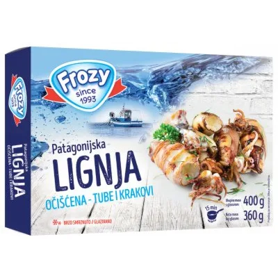 Smrznuta Lignja Patagonica Očišćena Frozy 400 g