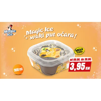 Sladoled Magic Ice Duo Vanila I Jagoda 1 L
